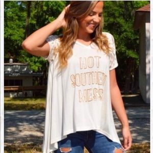 Judith March- Hot Southern Mess tee- new